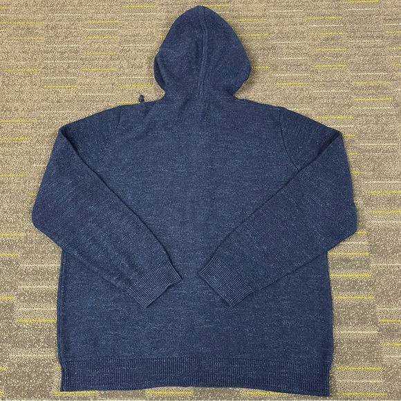 LL Bean Full Zip Hoodie Mens XL Regular Blue Drawstring Pockets Organic Cotton - Picture 7 of 10